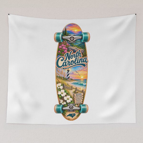 Item preview, North Carolina Gen X Skateboard designed and sold by Whimspired By Paxx.