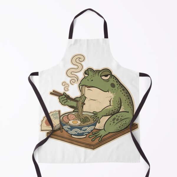 Item preview, Grumpy Frog Eating Ramen designed and sold by Litely.