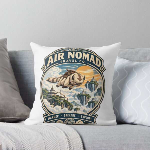Item preview, Air Nomad Travel Co. – Flying Bison Vintage Adventure Mountain Graphic Tee designed and sold by mocci10.