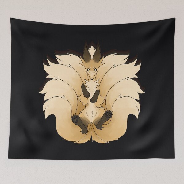Item preview, Nine Tailed Fox - Fluffy Kitsune designed and sold by Thistlegrove.