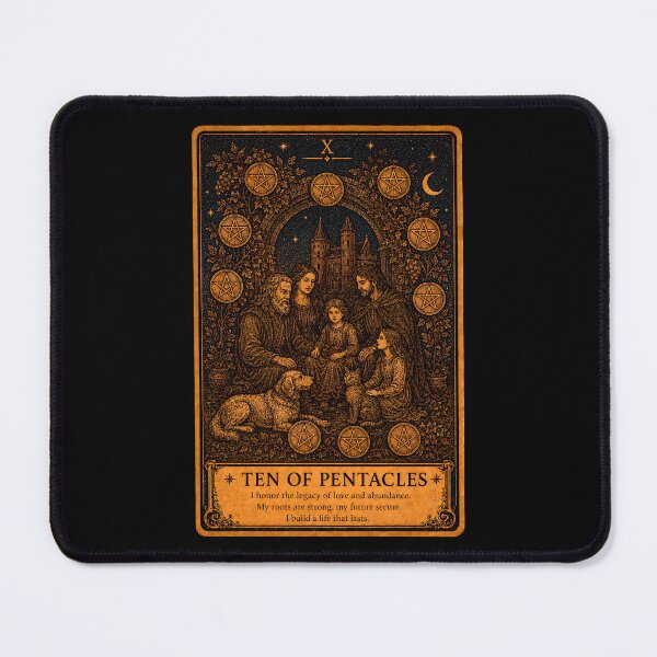 Item preview, Ten of Pentacles Tarot Card - Wealth & Lasting Prosperity Art designed and sold by ArcanaAbsolute.