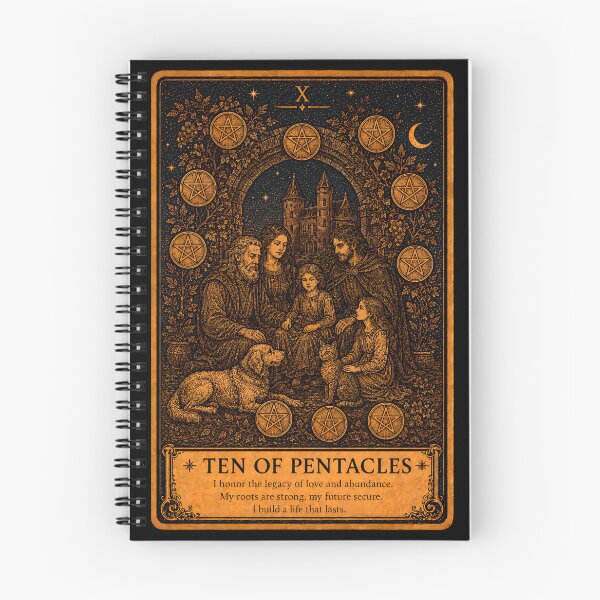 Item preview, Ten of Pentacles Tarot Card - Wealth & Lasting Prosperity Art designed and sold by ArcanaAbsolute.
