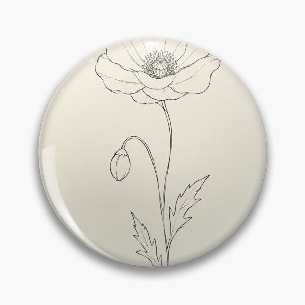 Item preview, Single Poppy Stem | Minimalist Line Art Botanical Print designed and sold by Zaramodo.