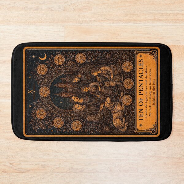 Item preview, Ten of Pentacles Tarot Card - Wealth & Lasting Prosperity Art designed and sold by ArcanaAbsolute.