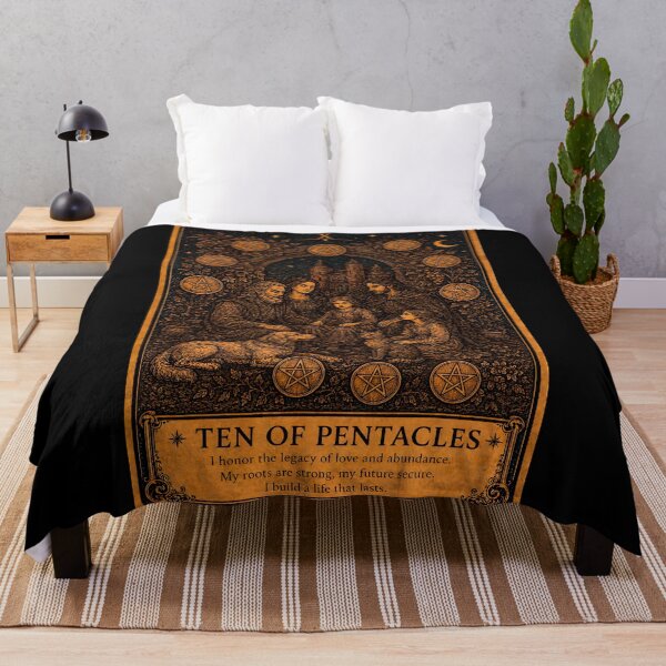 Item preview, Ten of Pentacles Tarot Card - Wealth & Lasting Prosperity Art designed and sold by ArcanaAbsolute.