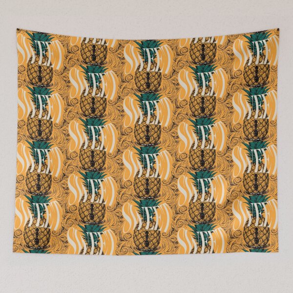 Item preview, Vintage Pineapple Ant – Retro Tropical Nature Art designed and sold by KiraChie.