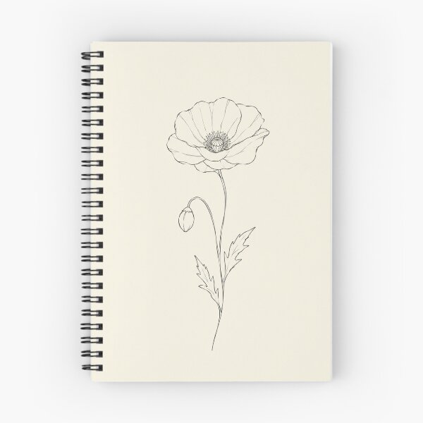Item preview, Single Poppy Stem | Minimalist Line Art Botanical Print designed and sold by Zaramodo.