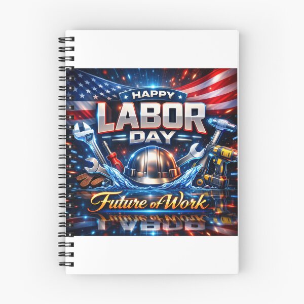 Item preview, The Future of Work – Futuristic neon graphic for Labor Day designed and sold by Nela-&-Lena.