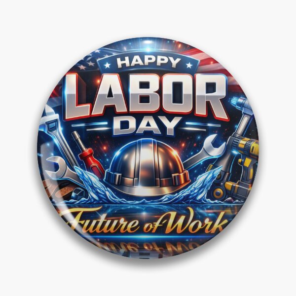 Item preview, The Future of Work – Futuristic neon graphic for Labor Day designed and sold by Nela-&-Lena.