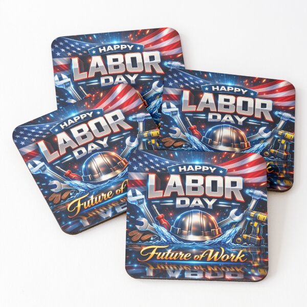 Item preview, The Future of Work – Futuristic neon graphic for Labor Day designed and sold by Nela-&-Lena.