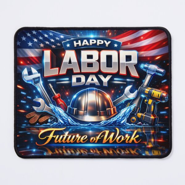 Item preview, The Future of Work – Futuristic neon graphic for Labor Day designed and sold by Nela-&-Lena.