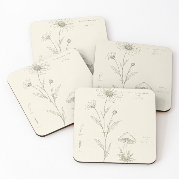 Item preview, Pressed Wildflower & Mushroom Study | Cottagecore Herbarium Print designed and sold by Zaramodo.