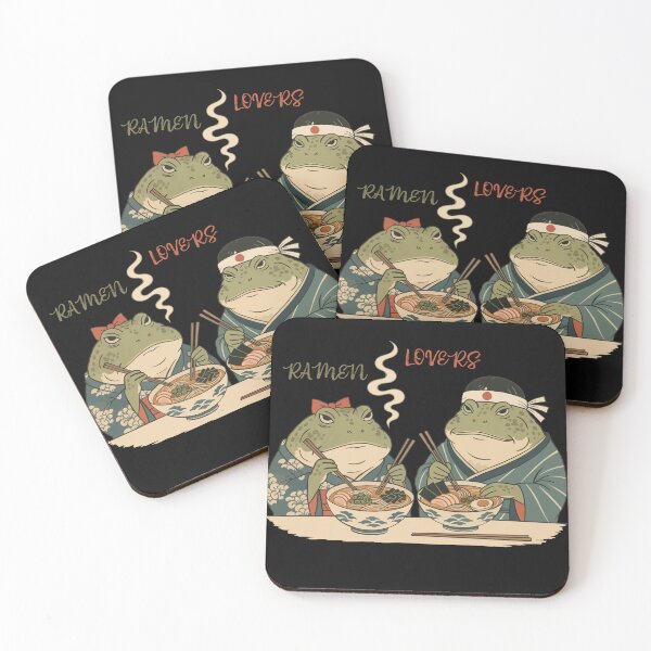Item preview, Grumpy Frog Eating Japanese Ramen designed and sold by Litely.