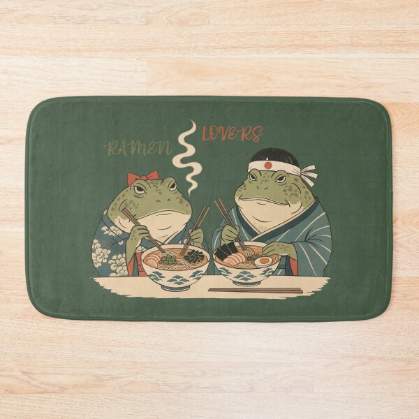 Item preview, Grumpy Frog Eating Japanese Ramen designed and sold by Litely.