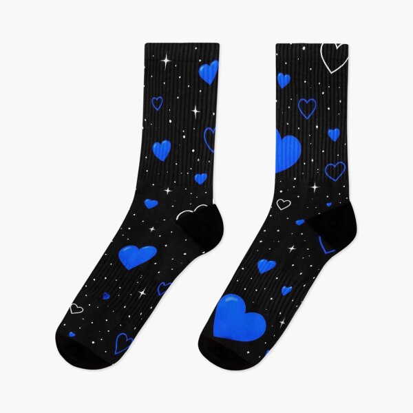 Item preview, Blue Hearts & Starlight Pattern – Romantic Night Sky Design designed and sold by IMuDesigner.