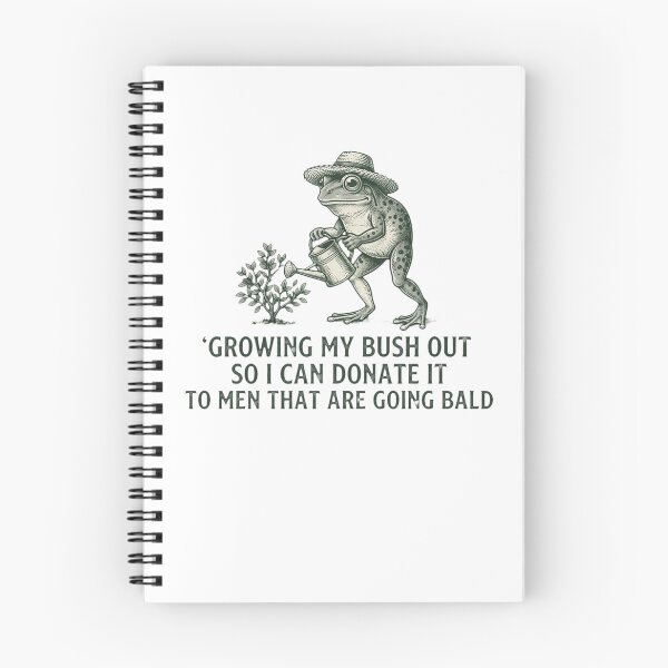 Item preview, Growing My Bush Out So I Can Donate It To Men That Are Going Bald Funny Gardening Adult Humor Frog Joke Bald Gift designed and sold by ZAbiriarto.