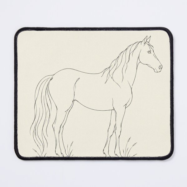 Item preview, Standing Horse | Minimalist Continuous Line Art Print designed and sold by Zaramodo.