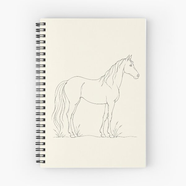 Item preview, Standing Horse | Minimalist Continuous Line Art Print designed and sold by Zaramodo.