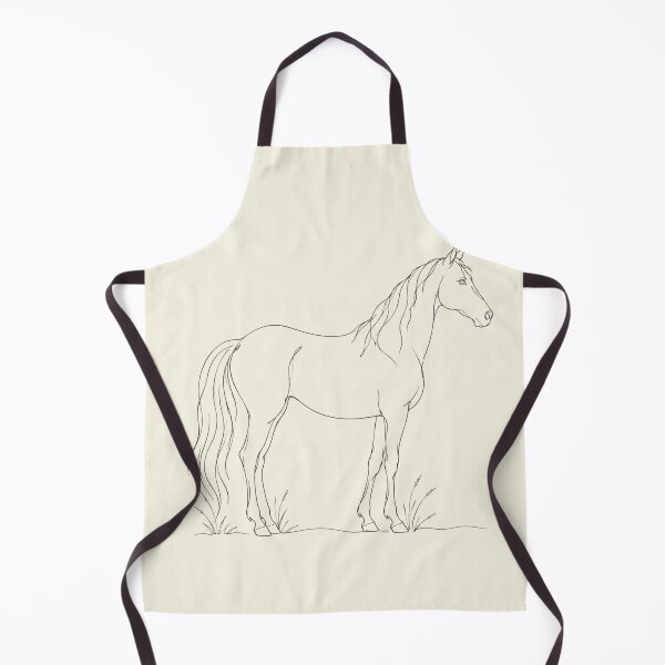 Item preview, Standing Horse | Minimalist Continuous Line Art Print designed and sold by Zaramodo.
