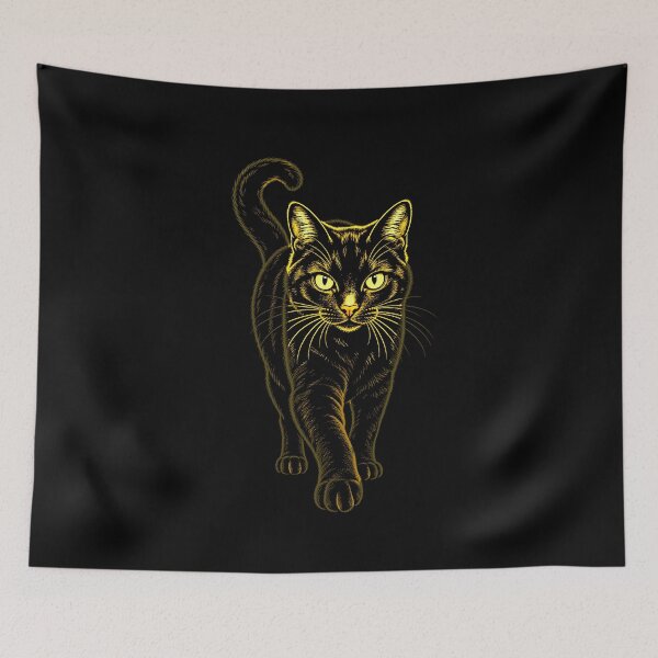 Item preview, Golden Gaze Black Cat designed and sold by Sanctum Icons.