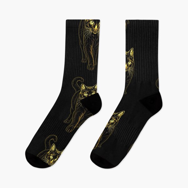 Item preview, Golden Gaze Black Cat designed and sold by Sanctum Icons.