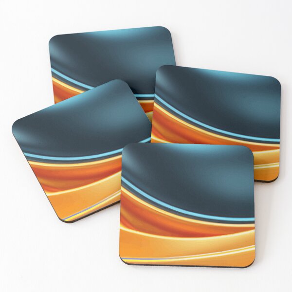 Item preview, Dark Blue and Orange Flowing Wave designed and sold by haydenhanson.