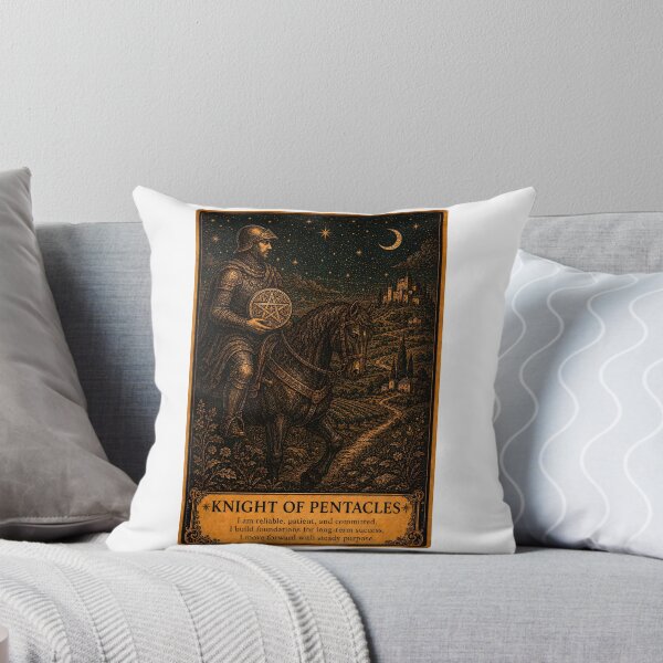 Item preview, Knight of Pentacles Tarot Card - Hard Work & Reliability Illustration designed and sold by ArcanaAbsolute.
