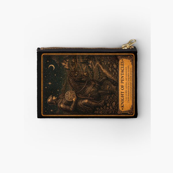 Item preview, Knight of Pentacles Tarot Card - Hard Work & Reliability Illustration designed and sold by ArcanaAbsolute.