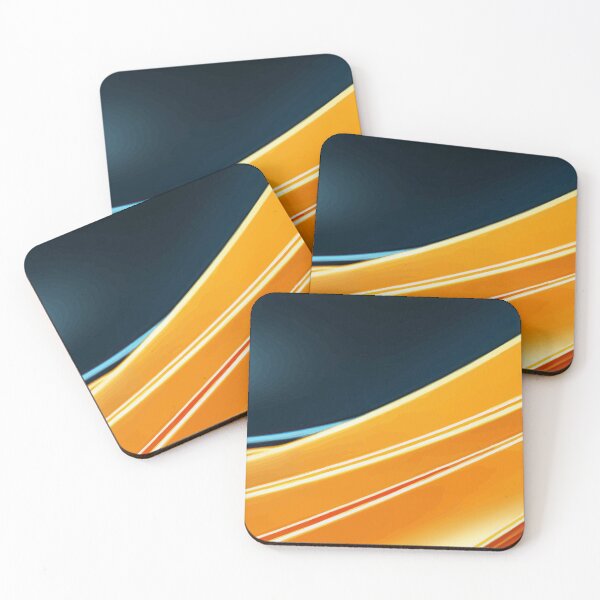 Item preview, Golden Amber Curved Ribbon Abstract designed and sold by haydenhanson.