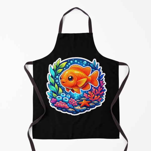 Item preview, Garibaldi Fish Bright Orange Marine Life Aesthetic Die-Cut Sticker designed and sold by ShopAndFun.
