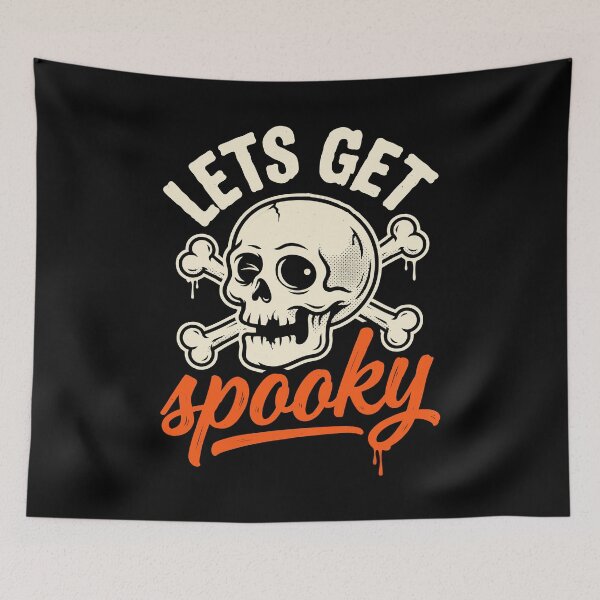 Item preview, Let's Get Spooky Skull Crossbones Halloween Gift designed and sold by Say It With Ink.