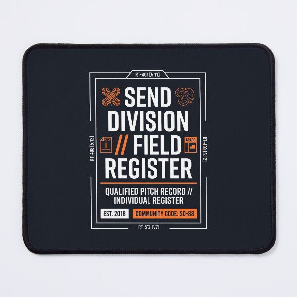 Item preview, Rock Climbing Send Division Field Register Pitch Grade Bouldering designed and sold by SplashTastic.