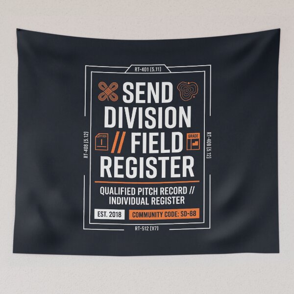 Item preview, Rock Climbing Send Division Field Register Pitch Grade Bouldering designed and sold by SplashTastic.
