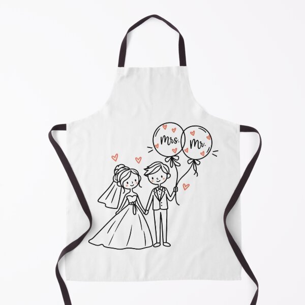 Item preview, Cute Wedding Couple Bride and Groom Line Art designed and sold by Nicha Studio.