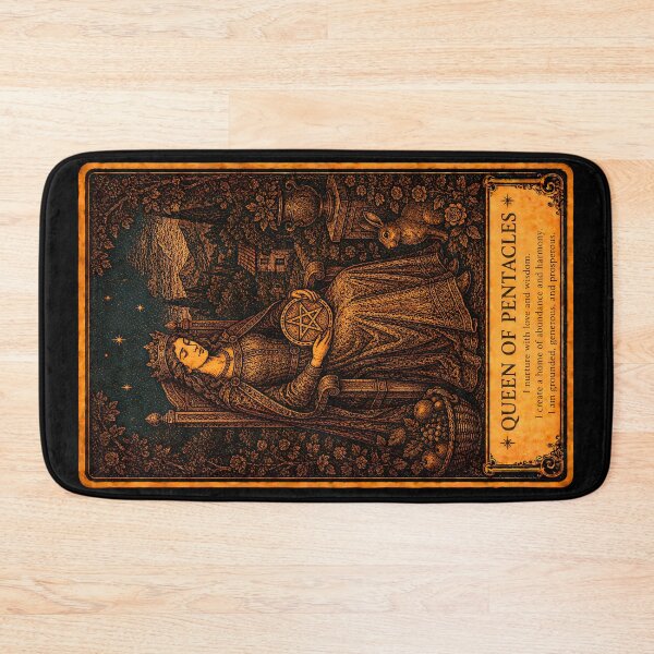 Item preview, Queen of Pentacles Tarot Card - Nurturing, Abundance & Practical Wisdom designed and sold by ArcanaAbsolute.