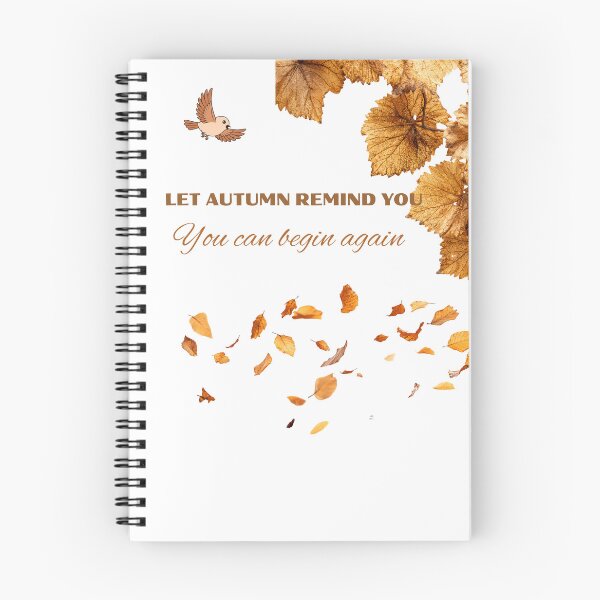 Item preview, Let Autumn Remind You You Can Begin Again – Inspirational Fall Leaves Design/ ليذكّرك الخريف بأنك تستطيع البدء من جديد – تصميم تحفيزي بأوراق الخريف designed and sold by moon2020m.