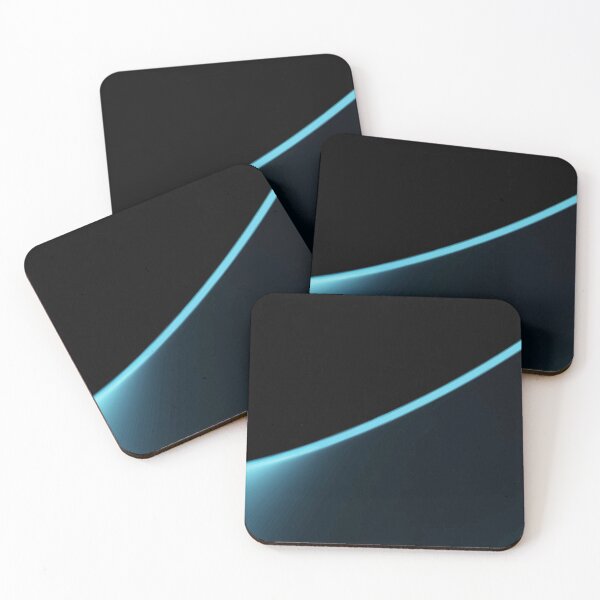 Item preview, Glowing Cyan Curve Minimalist Dark Abstract designed and sold by haydenhanson.