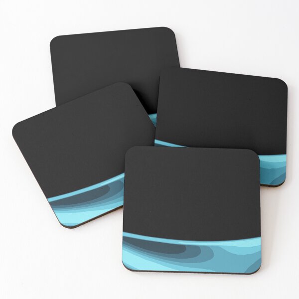 Item preview, Soft Cyan Wave Layered Dark Abstract Art designed and sold by haydenhanson.