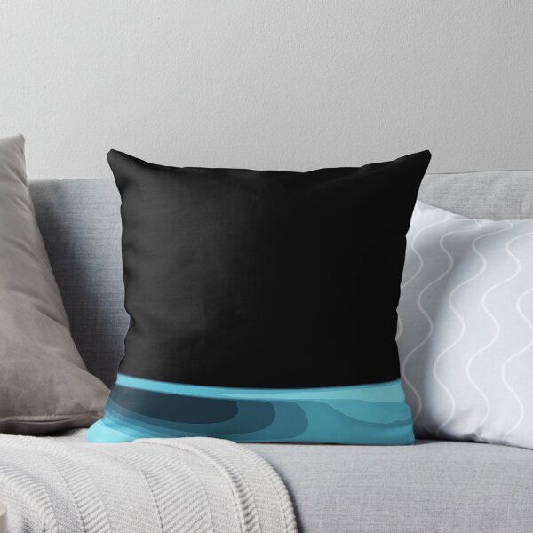 Item preview, Soft Cyan Wave Layered Dark Abstract Art designed and sold by haydenhanson.