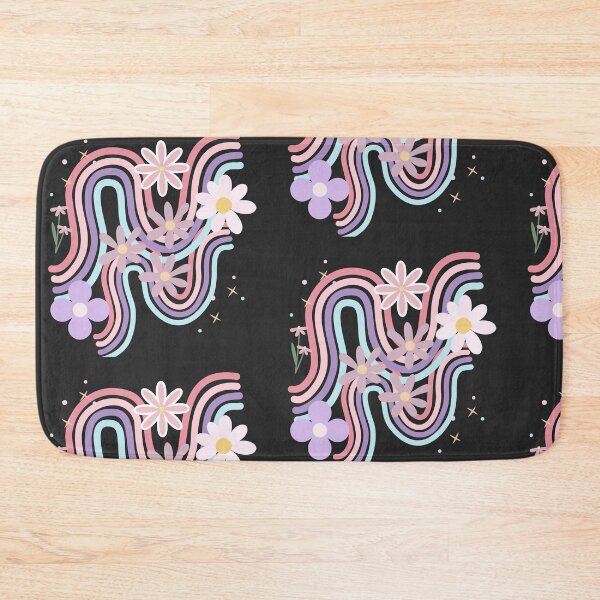 Item preview,  Retro Pastel Daisy Rainbow Waves | 70s Aesthetic Floral Pattern designed and sold by Aisha Reda.