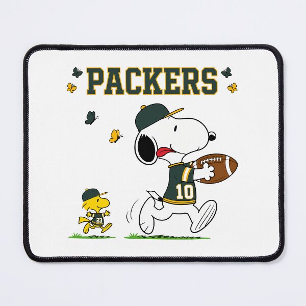 Item preview, Snoopy & Woodstock Green Bay Packers Football Retro F520 designed and sold by GLUVY-THEME.