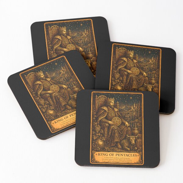 Item preview, King of Pentacles Tarot Card - Wealth, Success & Leadership Illustration designed and sold by ArcanaAbsolute.