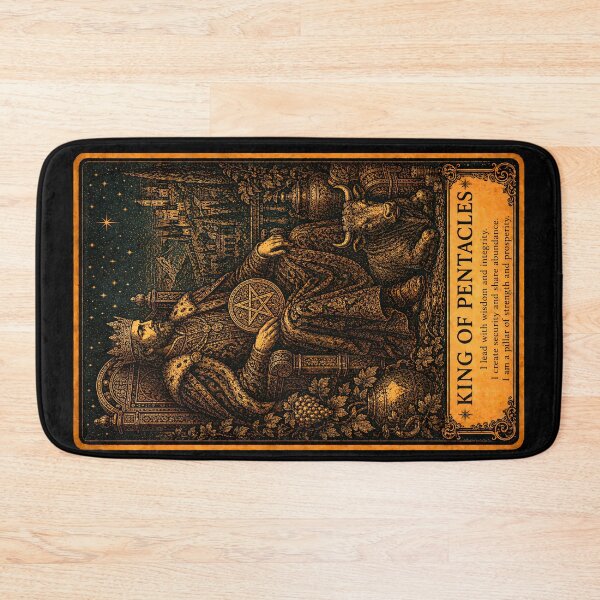 Item preview, King of Pentacles Tarot Card - Wealth, Success & Leadership Illustration designed and sold by ArcanaAbsolute.