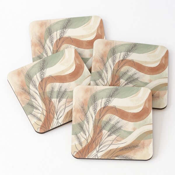 Item preview, Wheat Stalks Ribbon Bands | Sage Terracotta Botanical Art designed and sold by Zaramodo.