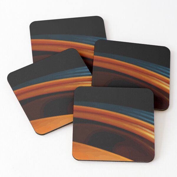 Item preview, Deep Orange and Dark Cyan Curved Abstract designed and sold by haydenhanson.