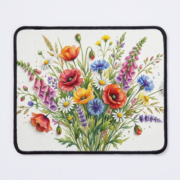 Item preview, Summer Botanical Bouquet - Vibrant Wildflower Meadow Watercolor Art designed and sold by robertronda1.