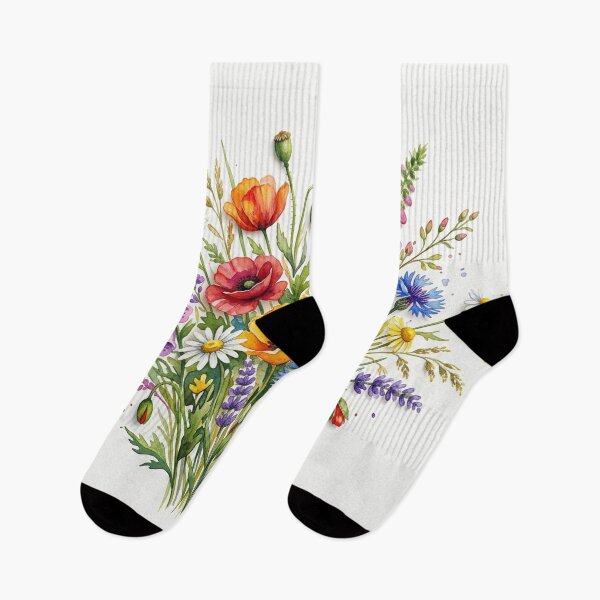 Item preview, Summer Botanical Bouquet - Vibrant Wildflower Meadow Watercolor Art designed and sold by robertronda1.