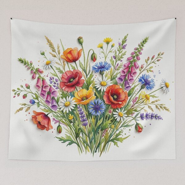 Item preview, Summer Botanical Bouquet - Vibrant Wildflower Meadow Watercolor Art designed and sold by robertronda1.