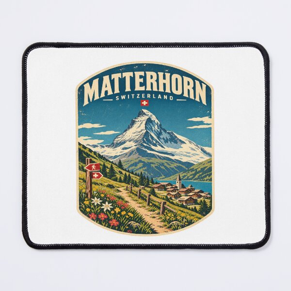 Item preview, Matterhorn Switzerland Vintage Travel Mountain Shirt – Zermatt Alps Adventure Design designed and sold by Globalcitytees.