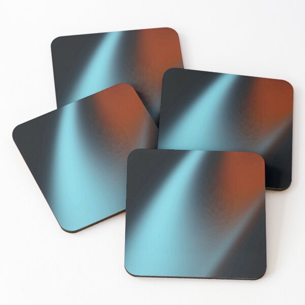 Item preview, Soft Cyan and Rust Orange Light Beam Abstract designed and sold by haydenhanson.